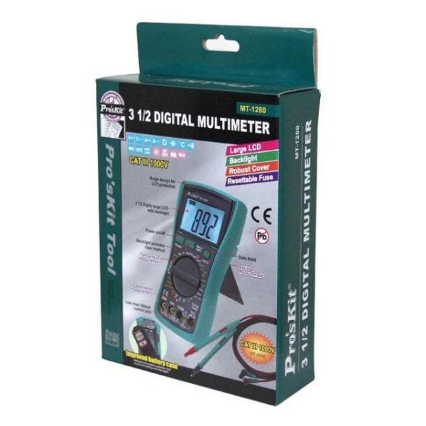 MT-1280 3 1/2 LCD Ekran Dijital Multimetre