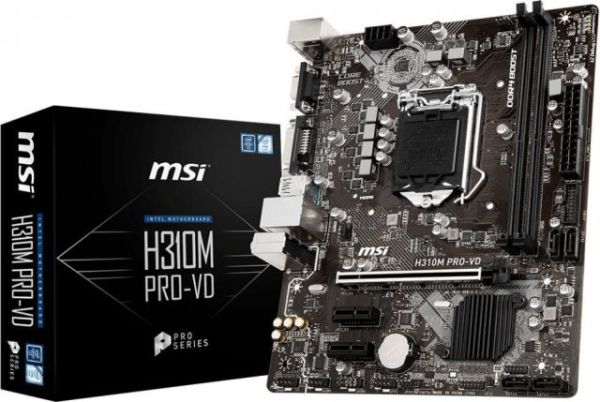 H310M-PRO-VD INTEL H310M 1151 DDR4 2666Mhz VGA&DVI ANAKART
