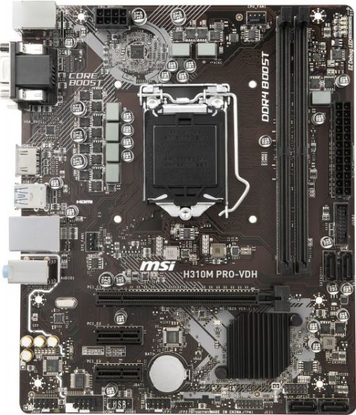 H310M-PRO-VDH Intel H310 1151 DDR4 2666MHz VGA/DVI/HDMI Anakart
