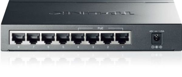 TL-SG1008P 8 Port 10/100/1000Mbps Masaüstü POE Siyah Çelik Kasa Switch