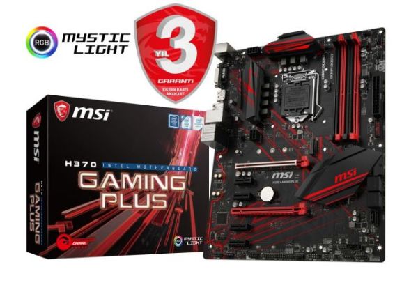 H370-GAMING-PLUS Intel H370 1151 DDR4 2666MHz DVI/DP Gaming Anakart