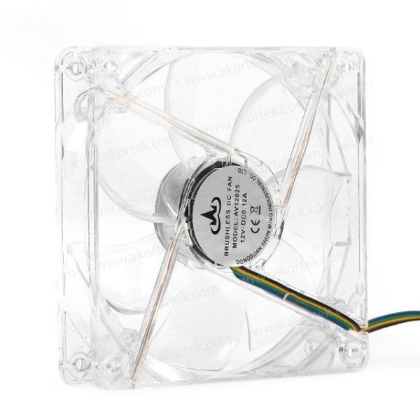 AE-CFPL120RD 12cm PWM 4Pin Kırmızı Led Fan