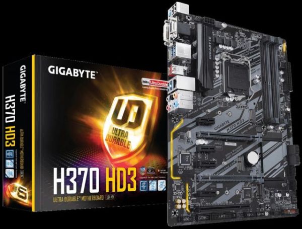 H370-HD3 Intel H370 1151 DDR4 2666MHz D-Sub/DVI-D/HDMI Anakart