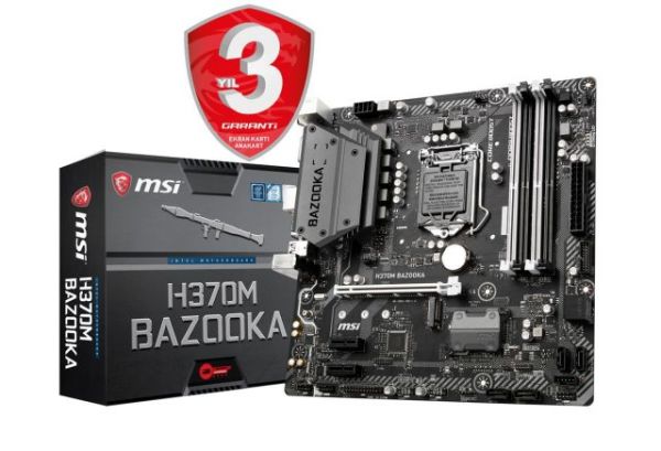 H370M-BAZOOKA Intel H370 1151 DDR4 2666MHz HDMI/DVI/DP Gaming Anakart