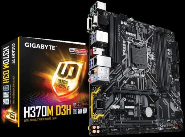 H370M-D3H Intel H370 1151 DDR4 2666MHz DVI-D/HDMI Anakart
