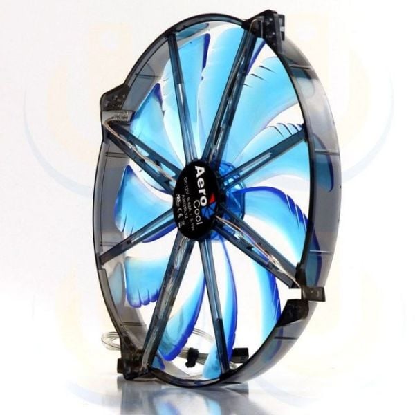 AE-CFSL200B 200mm Silent Master Mavi Ledli Şeffaf Sessiz Kasa Fanı