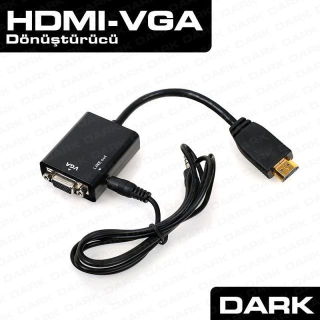 DK-HD-AHDMIXVGA HDMI- Analog VGA ve Ses Aktif Çevirici
