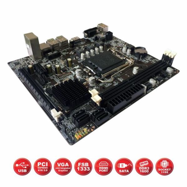 H61-ICH7 Intel H61 1155 DDR3 1600MHz VGA/HDMI Anakart
