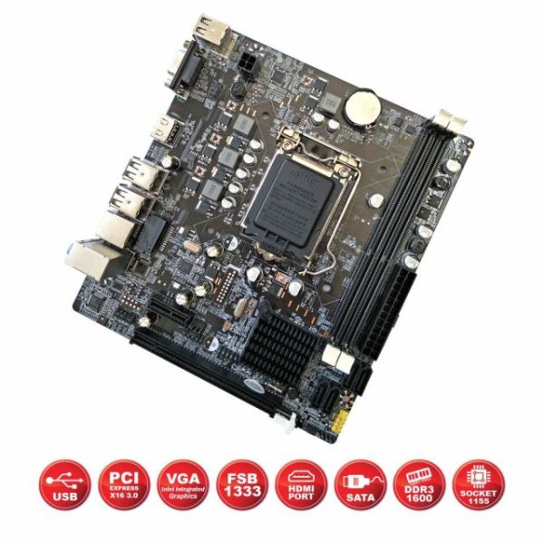 H61-ICH7 Intel H61 1155 DDR3 1600MHz VGA/HDMI Anakart