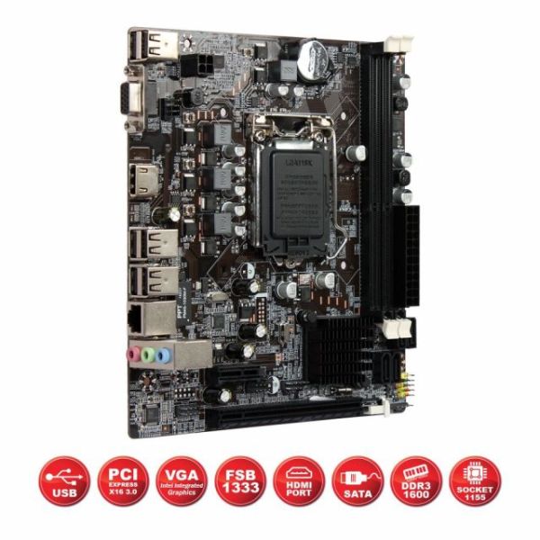 H61-ICH7 Intel H61 1155 DDR3 1600MHz VGA/HDMI Anakart
