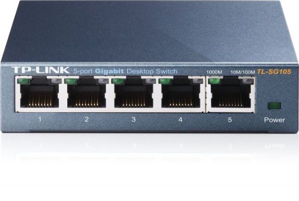 TL-SG105 5 Port 10/100/1000Mbps %65 Güç Tasarrufu Çelik Kasa Switch
