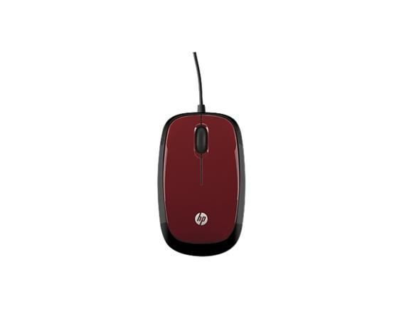 H6F01AA HP X1200 Seyahate Uygun Kablolu Krmz Mouse