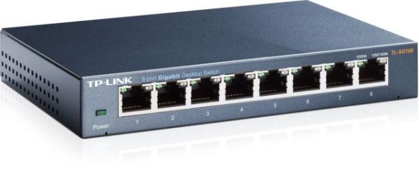 TL-SG108 8 Port 10/100/1000Mbps %72 Güç Tasarrufu Çelik Kasa Switch