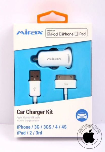 SCT-4210 Iphone 4/4S Araç Şarj Kit Lisansli Beyaz
