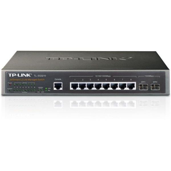 TL-SG3210 10 Port 10/100/1000Mbps Pure L2 Managed 2Port Gbit SFP Switch