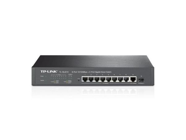 TL-SL2210 8 Port 10/100Mbps, 2 Port Gigabit Smart Switch