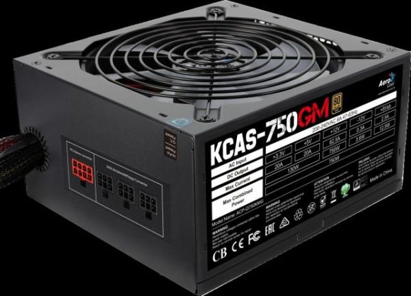 AE-KCAS750GM 750W 80+ Gold Aktif PFC RGB Fanlı Modüler Güç Kaynağı
