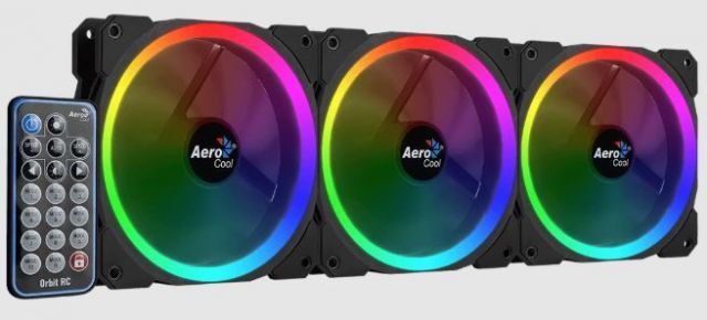 AE-ORBT-RC ORBİT RC 3 X 12 CM RGB LED FAN + UZAKTAN KUMANDA  FAN KİT