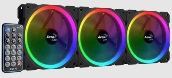AE-ORBT-RC ORBİT RC 3 X 12 CM RGB LED FAN + UZAKTAN KUMANDA  FAN KİT