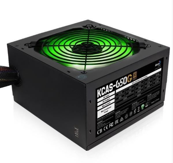 AE-QRTZ-BL650 650W 80+Bronze USB3.0 Mavi LED Fanlı ve Cam Yan Panel Siyah ATX