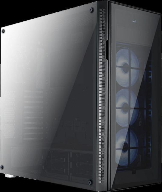 AE-QRTZ-PRO USB 3.0 RGB Led Fanlı ve Güçlendirilmiş Camlı ATX Siyah Kasa