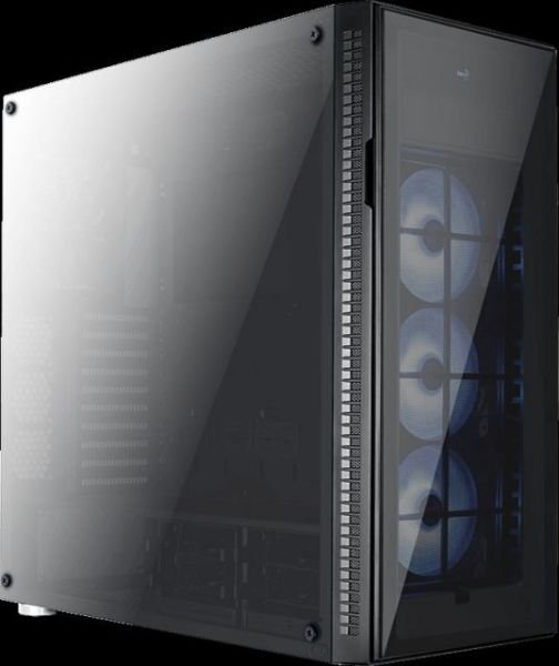 AE-QRTZ-PRO USB 3.0 RGB Led Fanlı ve Güçlendirilmiş Camlı ATX Siyah Kasa