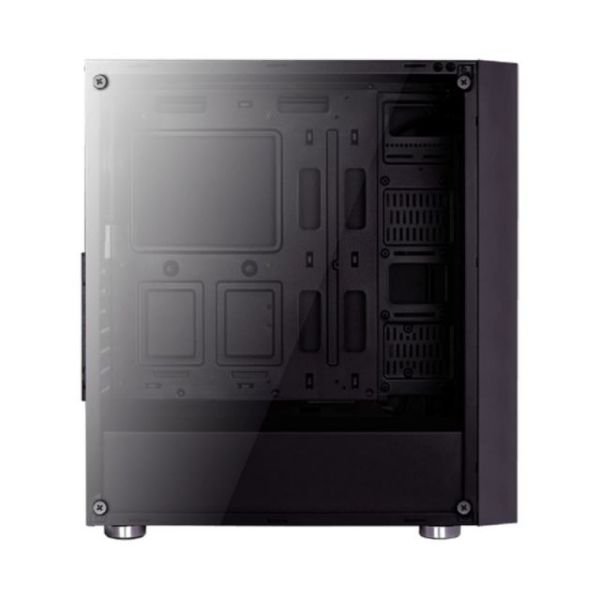 AE-QRTZ-RD600BR 600W 80+ Kırmızı LED Fanlı ve Güçlendirilmiş Camlı Siyah Kasa