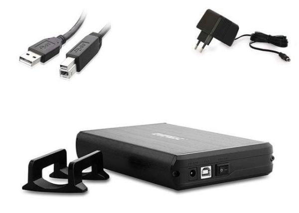 HDC-585 3.5'' SATA+IDE SİYAH ALEMİNYUM SOĞUTUCULU HARDDİSK KUTUSU