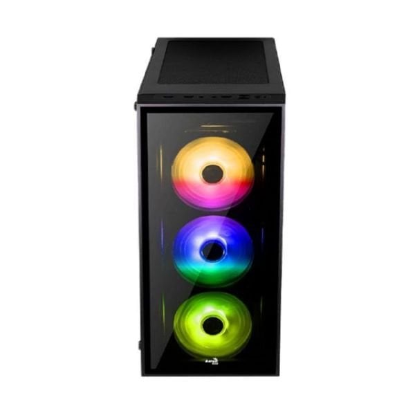 AE-QRTZ-RGB600BR 600W 80+ Bronze RGB LED Fanlı ve Güçlendirilmiş Camlı Siyah ATX