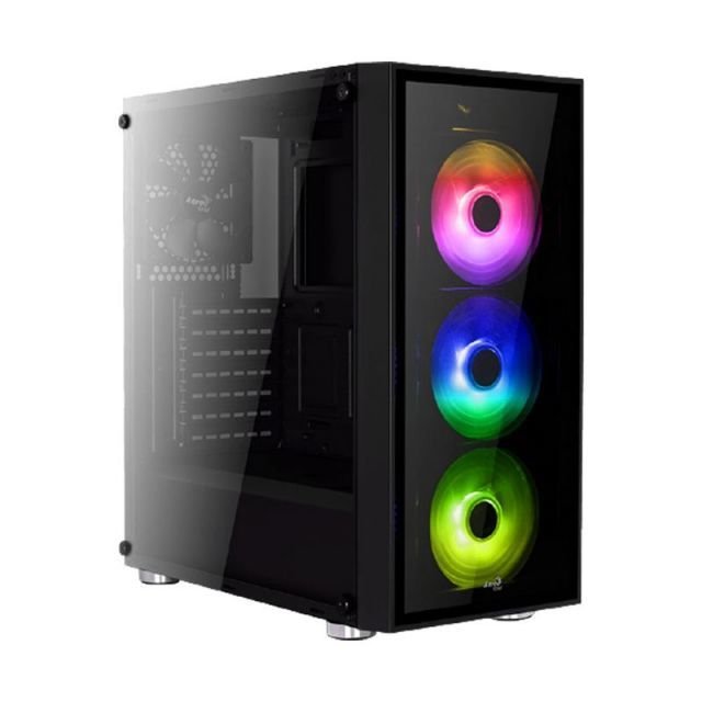 AE-QRTZ-RGB750GD 750W 80+ Gold RGB Led Fanlı ve Güçlendirilmiş Camlı Siyah ATX