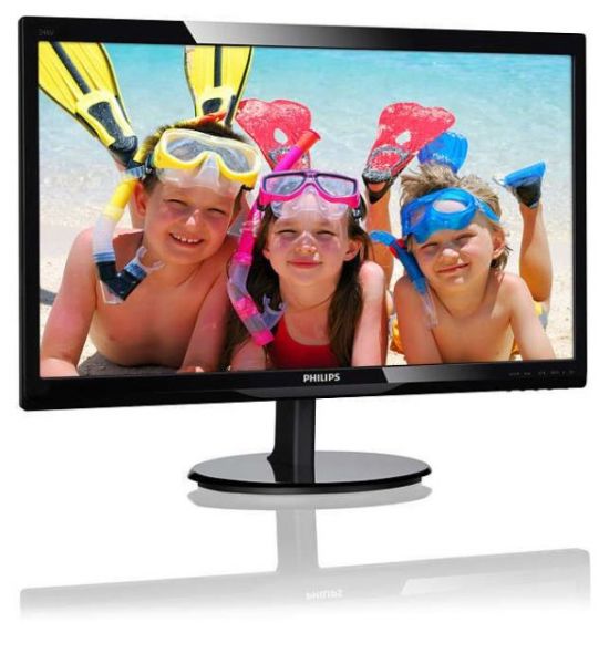 246V5LDSB-01 24'' LED, GAM, 1920x1080, 1ms, VGA-DVI-HDMI, Siyah Monitör
