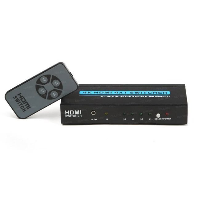DK-HD-SW4X1K 4 Giriş 1 Çıkışlı Uzaktan Kumandalı 4K HDMI Switch (Seçici)