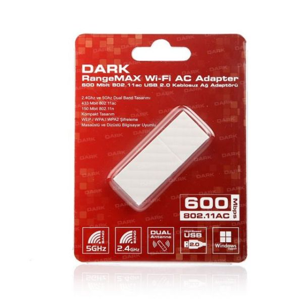 DK-NT-WDA600 600Mbit(150+433MHz) Dahili Antenli USB2.0 Adaptör