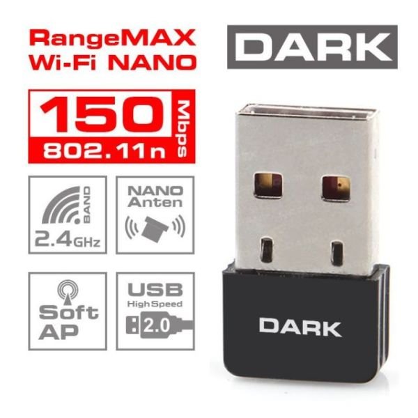DK-NT-WDN150NAN4 150 Mbps, Windows 10 Uyumlu Mini Boyutlu Kablosuz Ağ Adaptörü