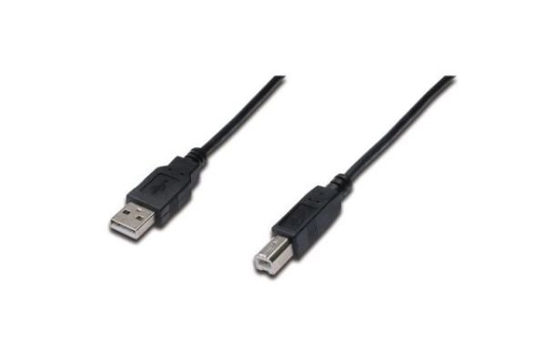 AK-300102-010-S USB bağlantı kablosu, Tip A - B M/M, 1.0m, USB 2.0 uygun, bl