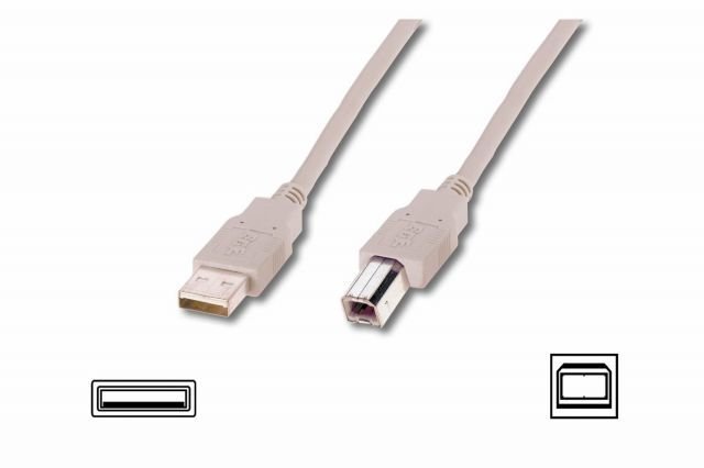AK-300102-018-E 1.80M USB A Erkek-USB B Erkek, AWG 28 USB 2.0 Kablo