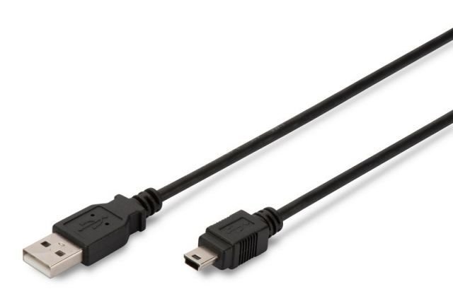 AK-300108-030-S USB 2.0 Bağ kab, A tipinde - mini B (5 pimli) Erkek/Erkek, 3,0uyumlu
