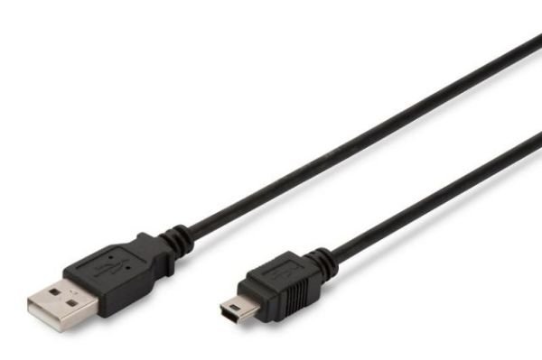 AK-300108-030-S USB 2.0 Bağ kab, A tipinde - mini B (5 pimli) Erkek/Erkek, 3,0uyumlu