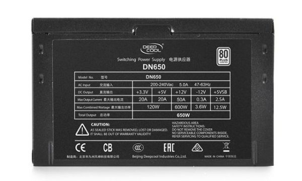 DN650 DN650 650 Watt 80 PLUS® 230V EU certified 120mm Fanli Guc Kaynagi