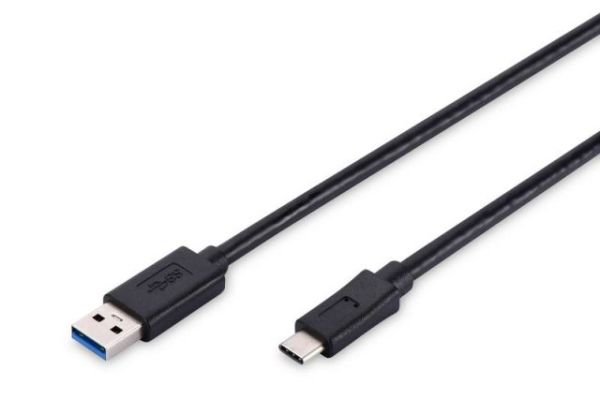 AK-300136-010-S USB Type-C connection cable, type C to A M/M, 1.0m, 3A, 5GB, 3.0 Version