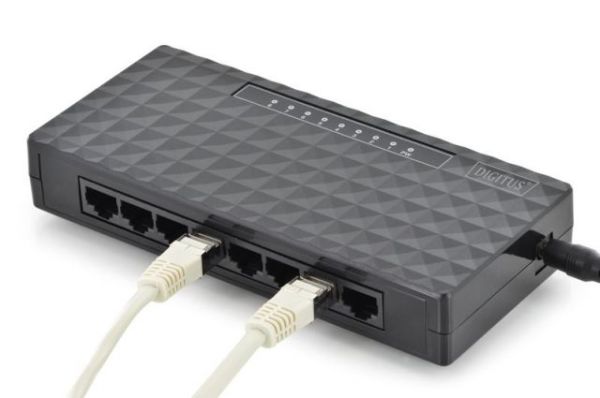 DN-80064 Gigabit Ethernet Switch, 8-port 10/100/1000 Mbps, 8x RJ45