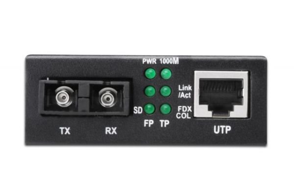 DN-82121-1 Media/Rate Converter, 10/100/1000Base-T - 1000Base-LX (Singlemode 10 km,