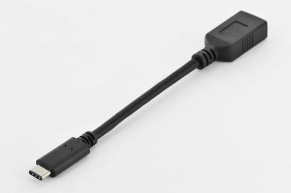 AK-300315-001-S USB C tipi adaptör kablosu, OTG,C-A tipi M/F, 0,15m3A, 5GB, 3.0 Version,