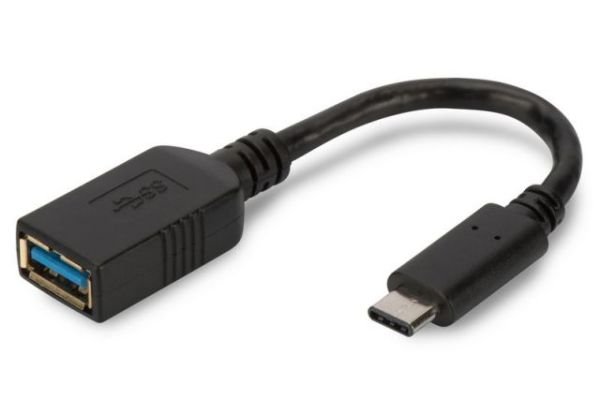AK-300315-001-S USB C tipi adaptör kablosu, OTG,C-A tipi M/F, 0,15m3A, 5GB, 3.0 Version,