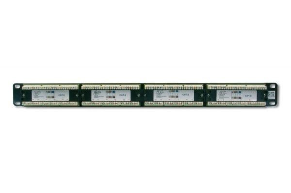 DN-91624U Cat6 19'' 24Port UTP 8P8C 50 Mikron Altın Kontak Patch Panel