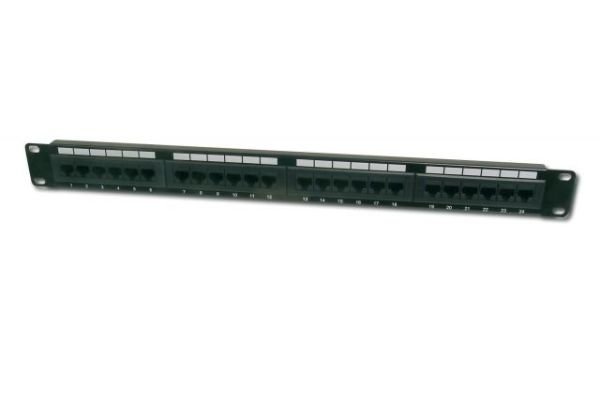 DN-91624U Cat6 19'' 24Port UTP 8P8C 50 Mikron Altın Kontak Patch Panel