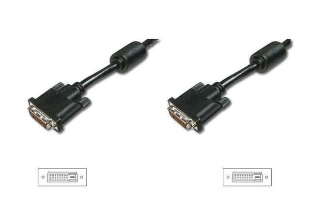 AK-320101-020-S DVI bağlantı kablosu, DVI(24+1), 2x ferrit M/M, 2.0m, DVI-D Dual Link, b