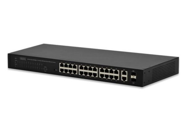 DN-95313 Web Destekli Akıllı Fast Ethernet PoE Anahtarlama Cihazı 24 port RJ45,