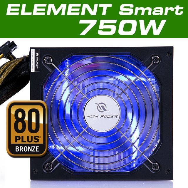 HP-EP-750S 750W Element Smart Mavi Ledli 80 Plus Bronze 56A@12V Güç Kaynağı