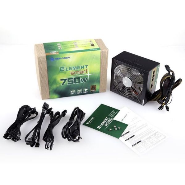 HP-EP-750S 750W Element Smart Mavi Ledli 80 Plus Bronze 56A@12V Güç Kaynağı